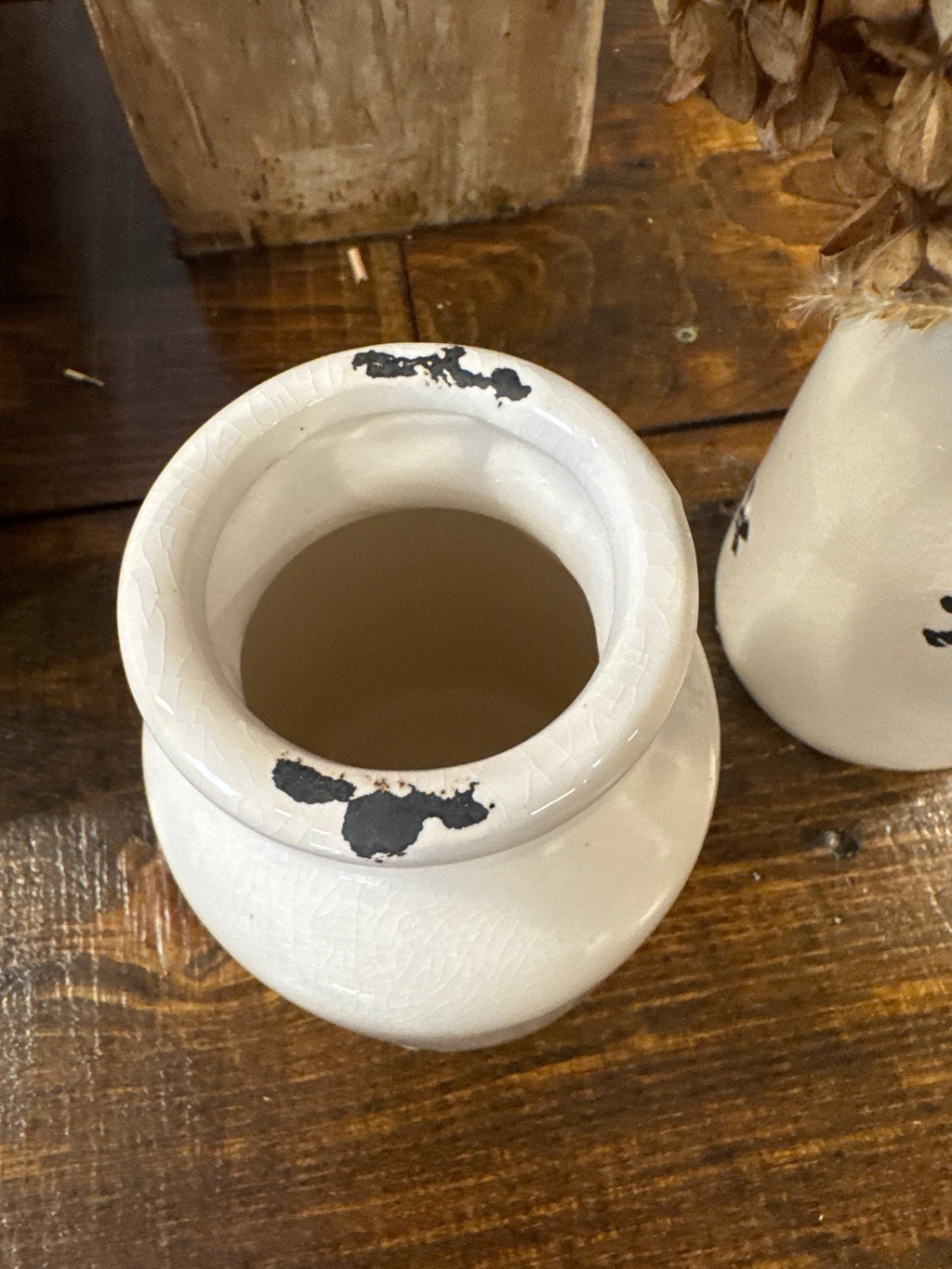 Crackled Milk Bottle Vase – by The Olde 1840