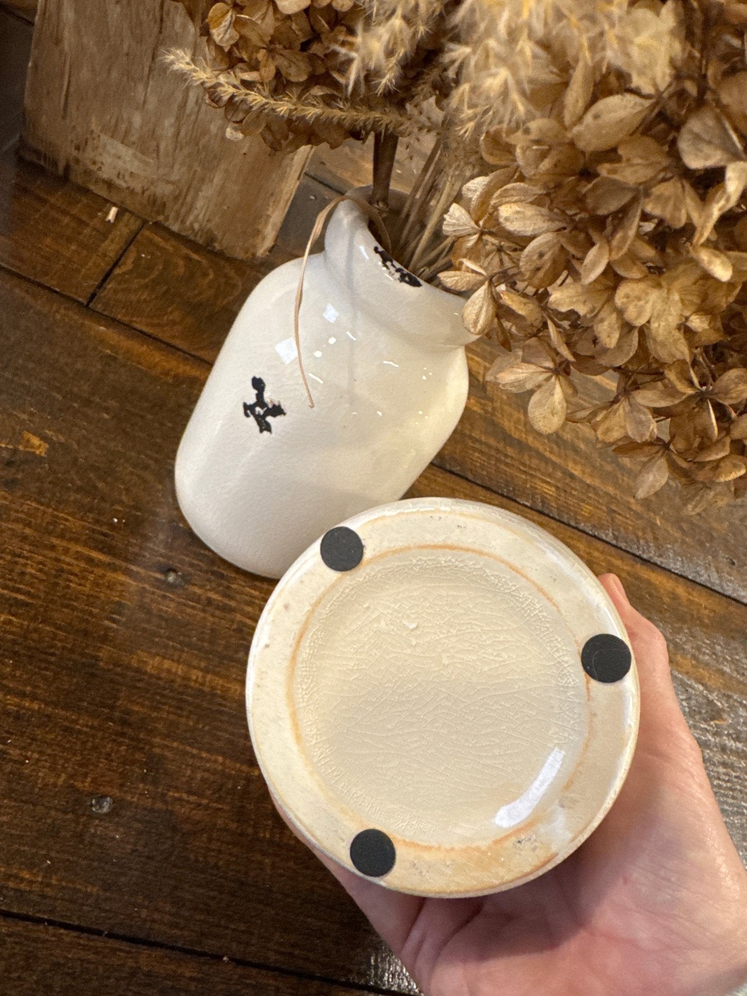 Crackled Milk Bottle Vase – by The Olde 1840