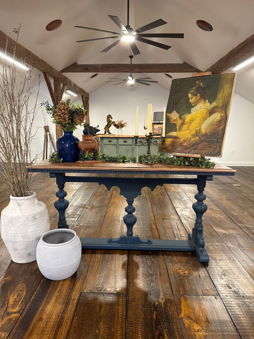 Dark Teal Console Table – Furniture by The Olde 1840
