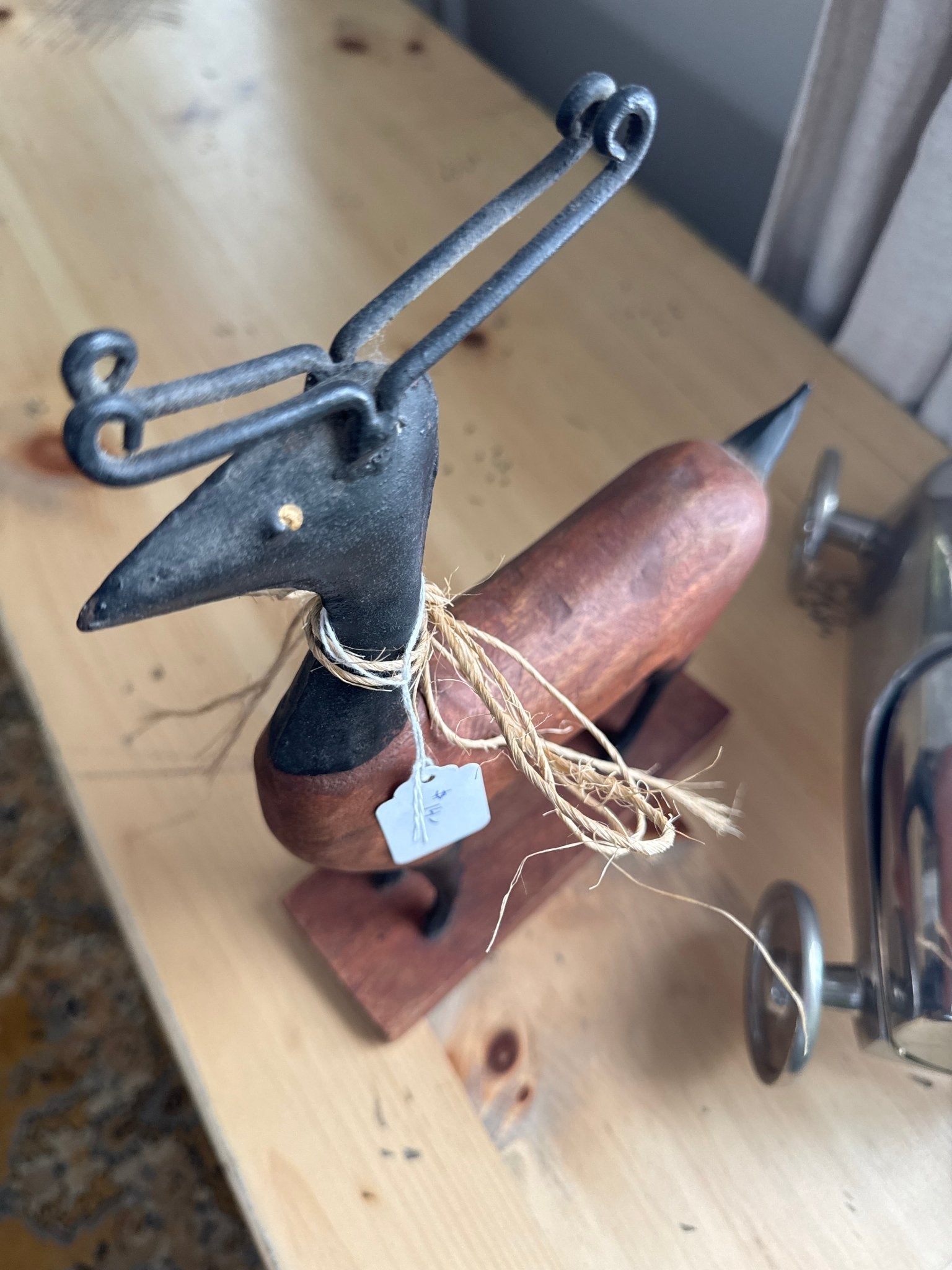 Deer or Elk Folk Art Wood Sculpture 12” – Decor by The Olde 1840