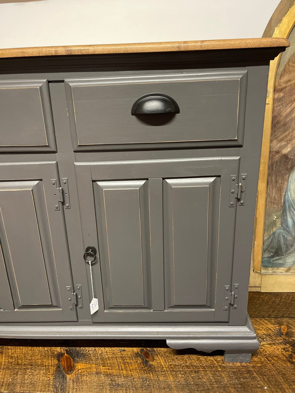 Distressed Farmhouse Buffet | Gray Charcoal Sideboard Credenza | Scorched Ash – Furniture by The Olde 1840