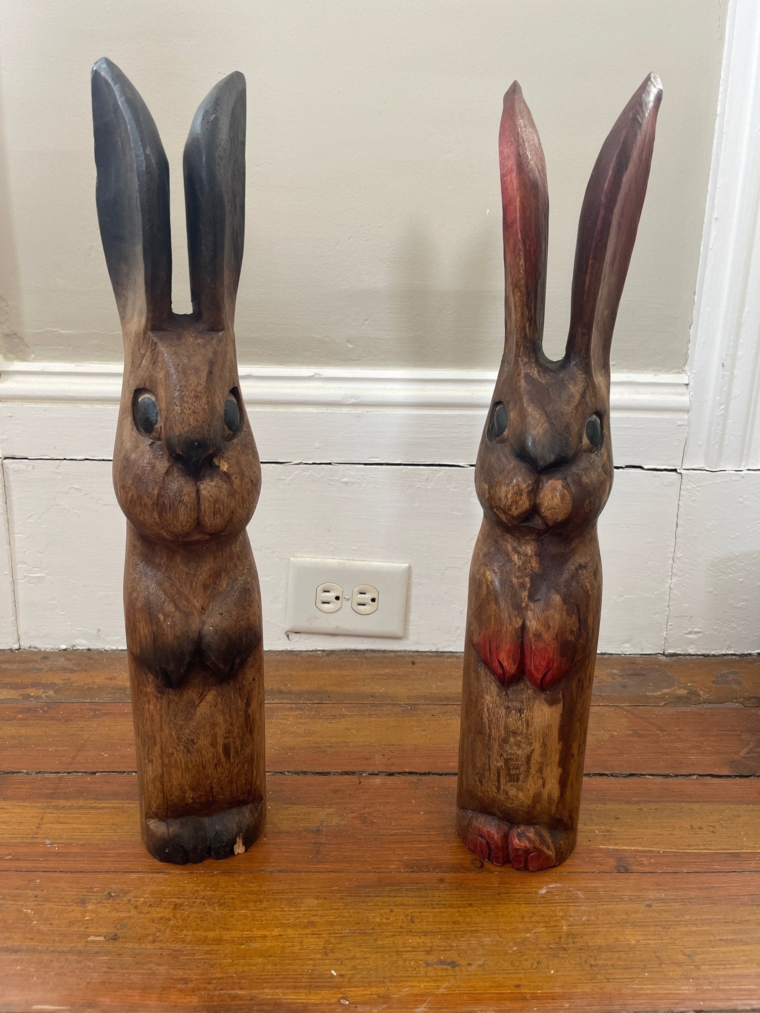 Hand - Carved Wooden Bunny – by The Olde 1840
