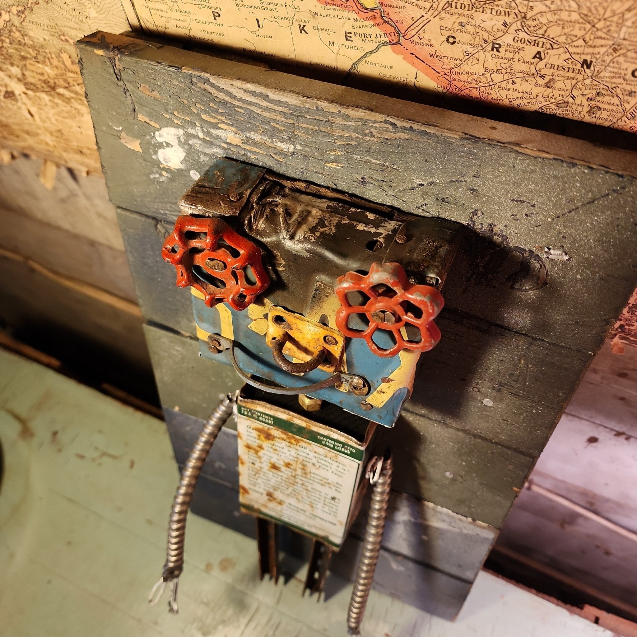 Handcrafted Robot Folk Art - Small – Artwork by The Olde 1840