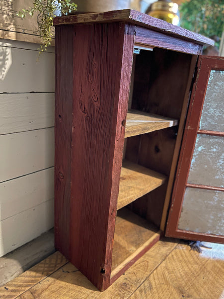 Red Farmhouse Storage Cabinet
