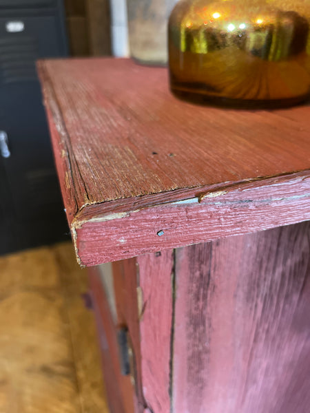 Red Farmhouse Storage Cabinet