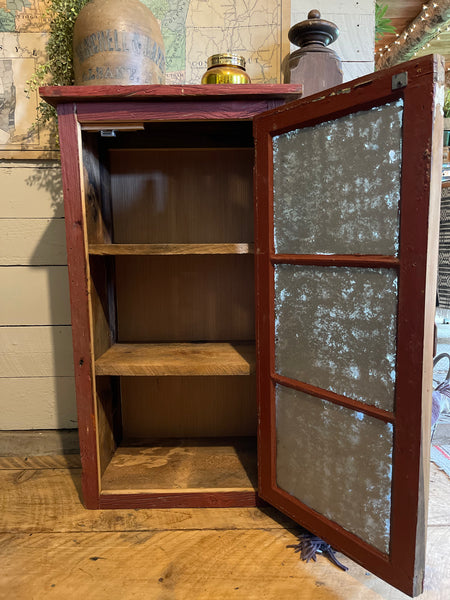 Red Farmhouse Storage Cabinet