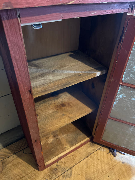 Red Farmhouse Storage Cabinet