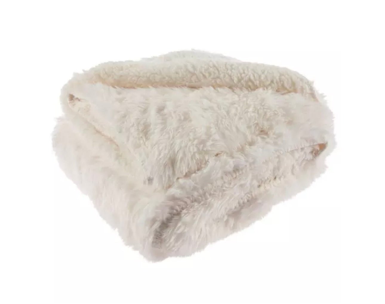 Luxurious Ivory Fur Berber Throw Blanket - Polyester Faux Fur Decor – Blankets by The Olde 1840