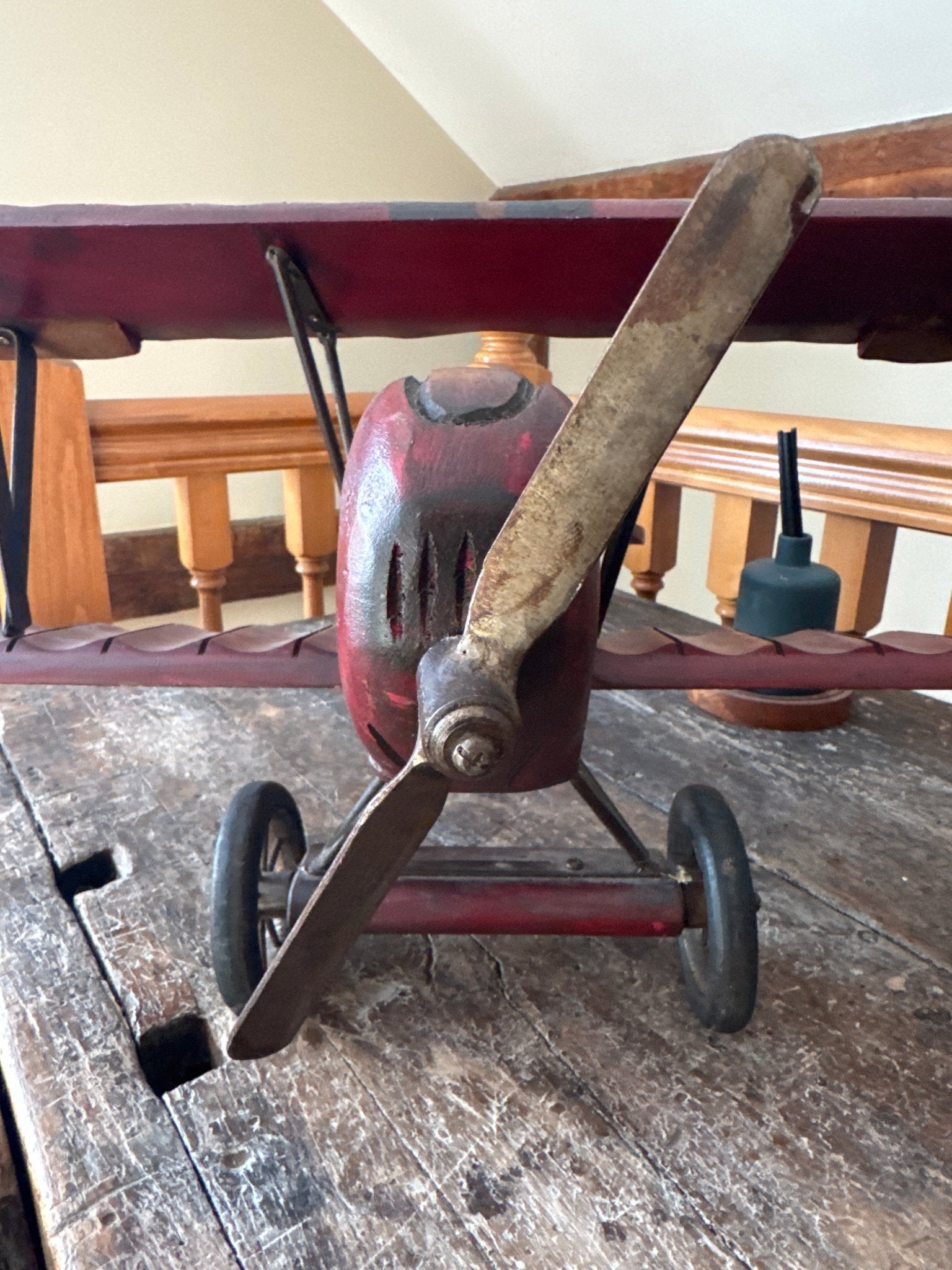 Large Vintage Wood and Metal Airplane 2 – Decor by The Olde 1840