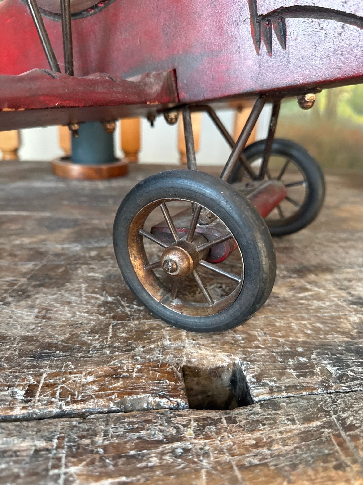 Large Vintage Wood and Metal Airplane 2 – Decor by The Olde 1840