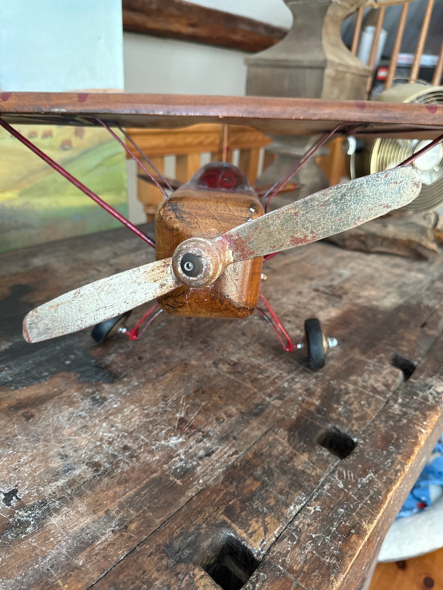 Vintage Wood & Metal Airplane Decor – Decor by The Olde 1840