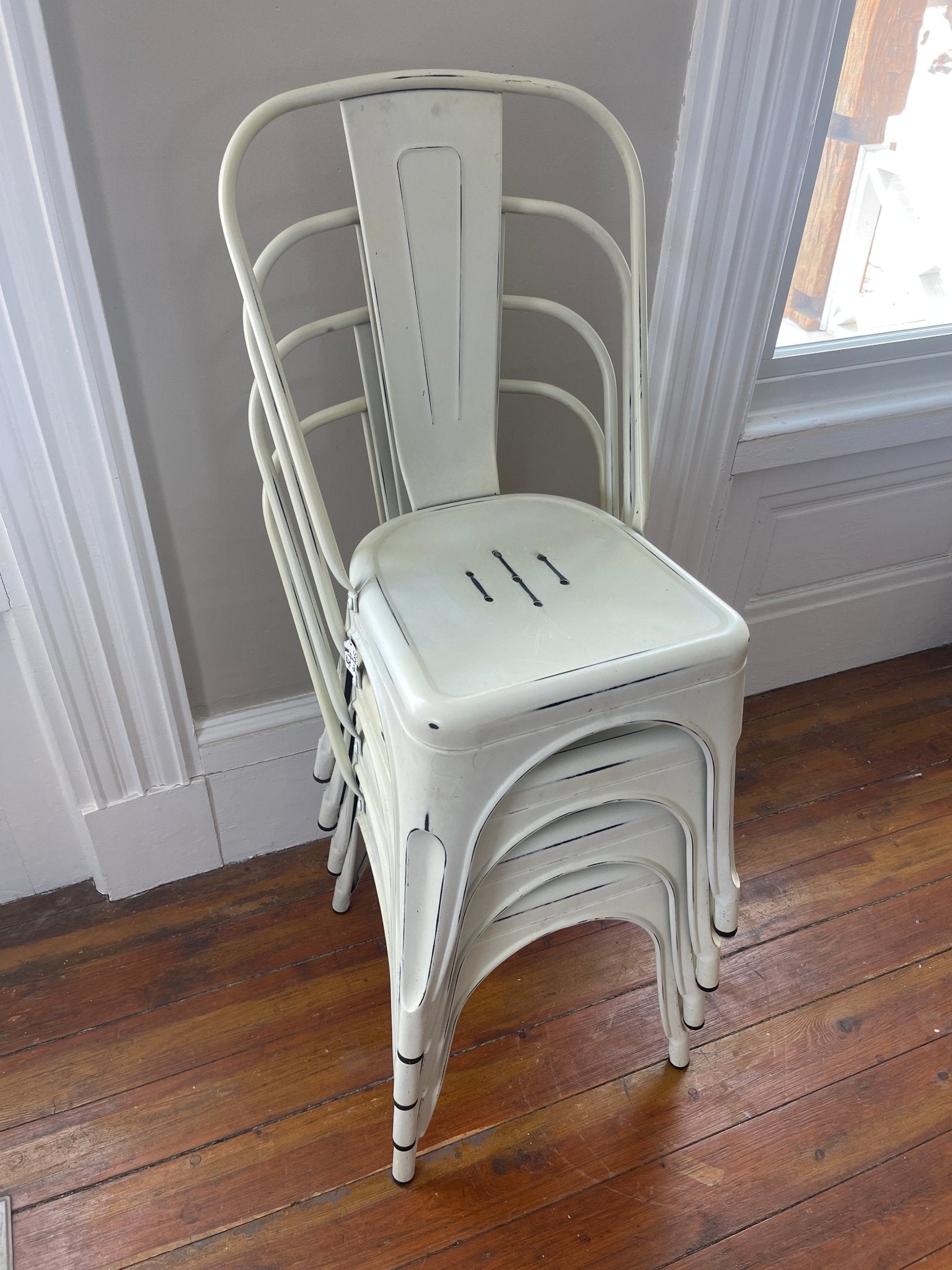 Metal Farmhouse Chairs | Set of 4 – by The Olde 1840