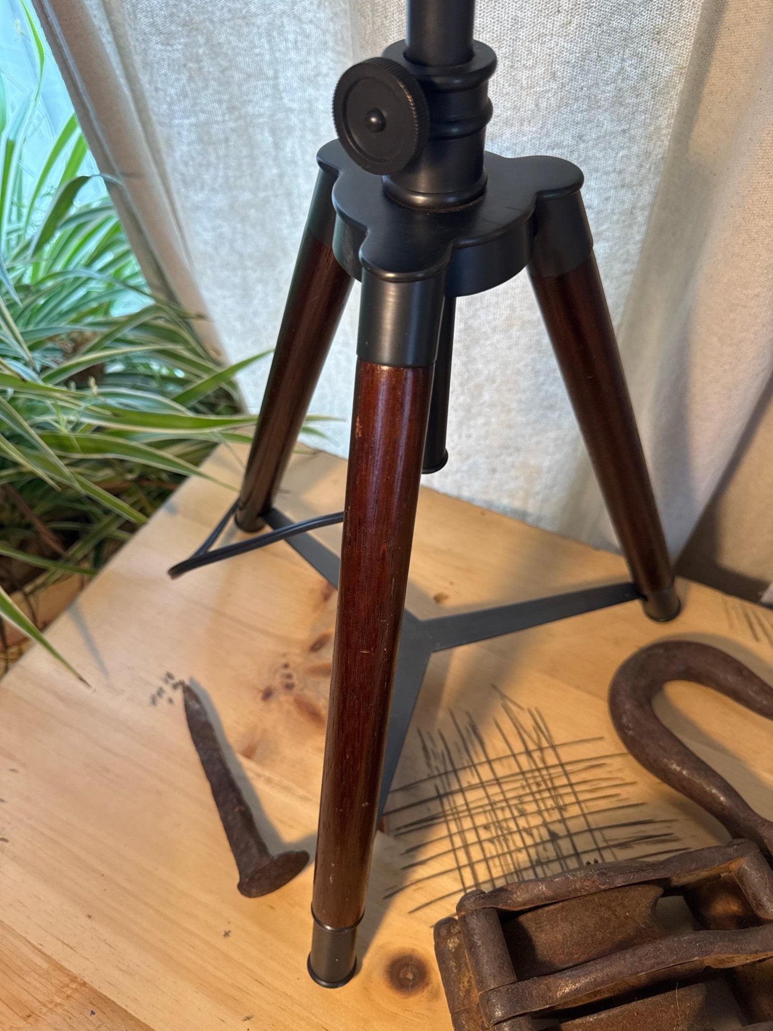 Pottery Barn Photographer's Tripod Metal Desk Lamp (24” Tall) – Lamps by The Olde 1840