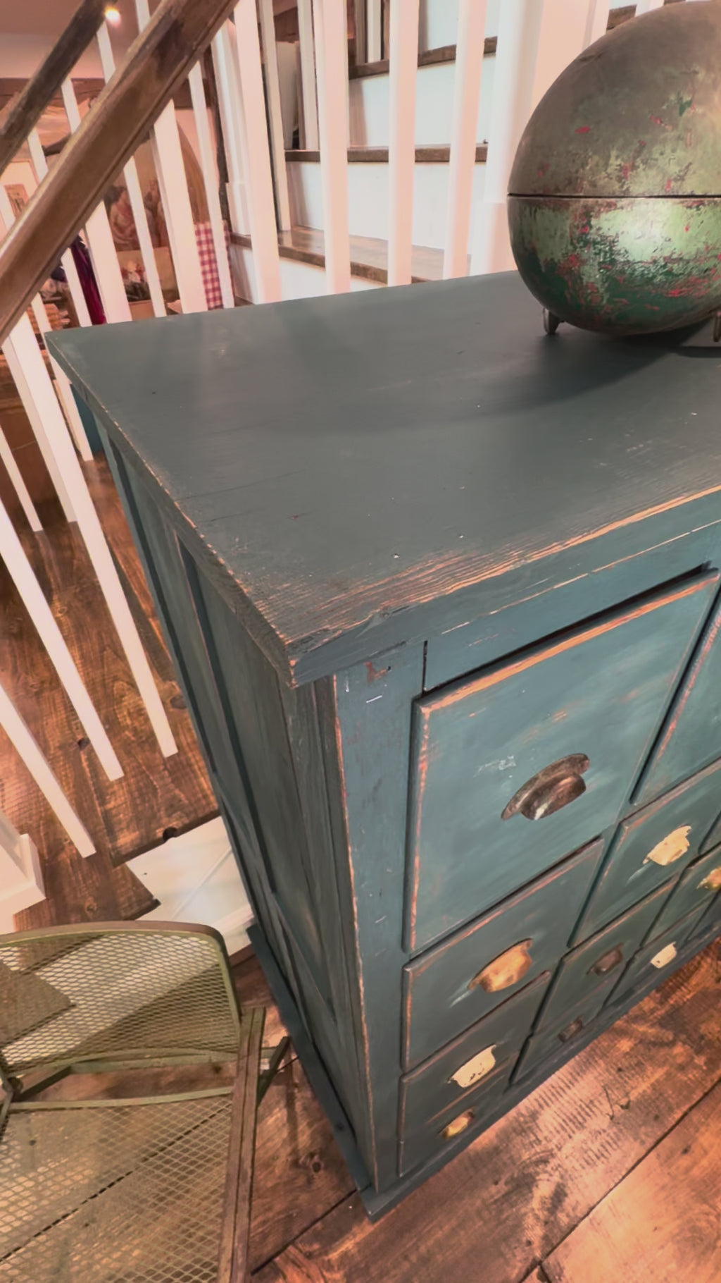 Vintage Oak Apothecary Cabinet - 24 Drawer Chest