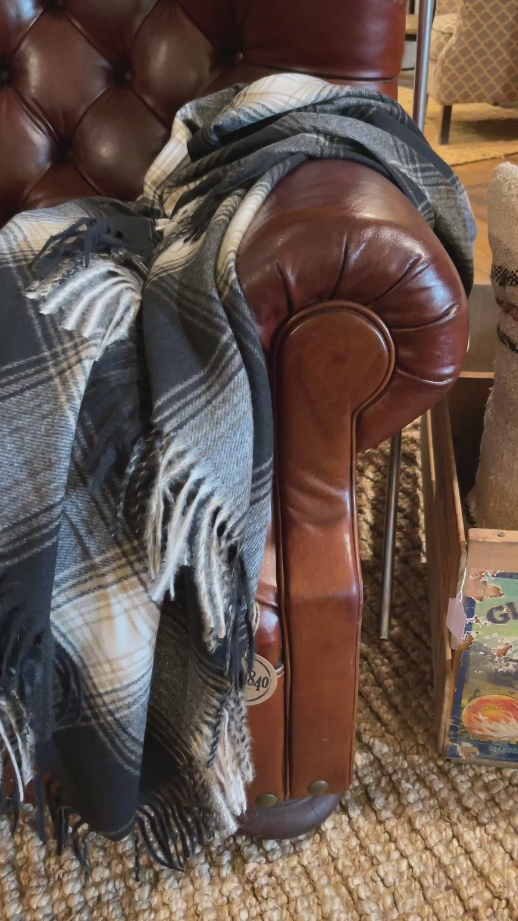 Authentic Vintage Ralph Lauren Home Leather "Writer's Chairs" - Paired Set