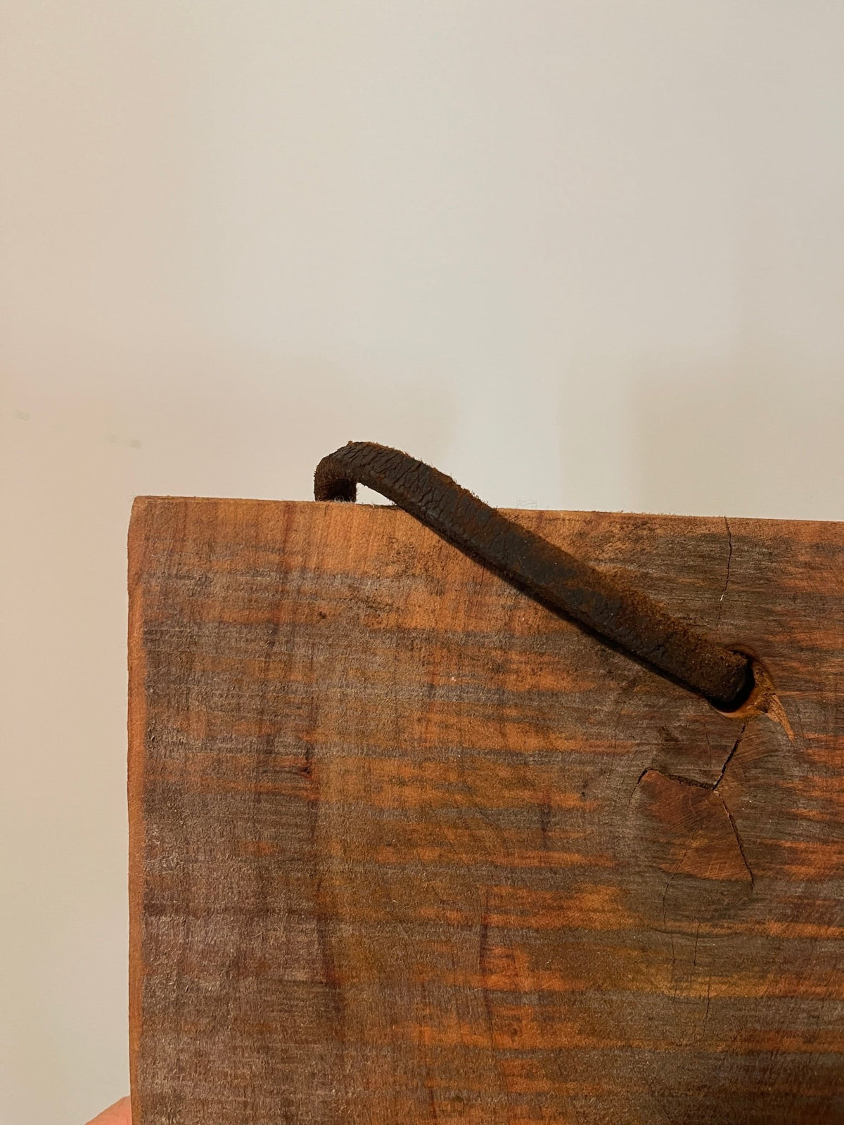 Repurposed Antique Barn Wood Serving Board with Leather Strap – Kitchen & Dining by The Olde 1840
