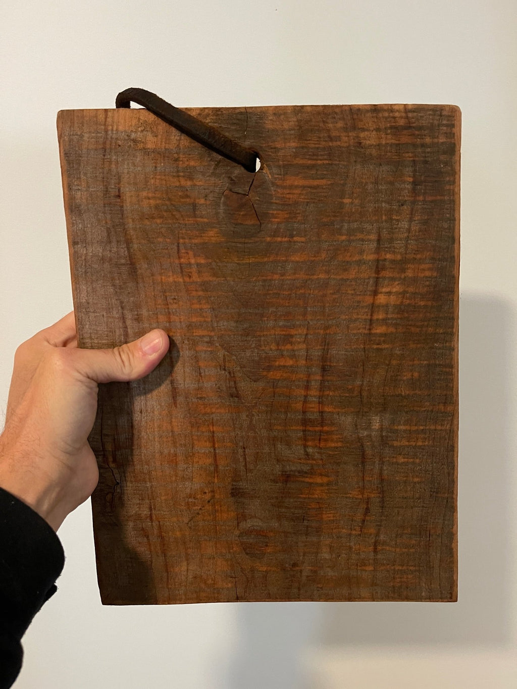 Repurposed Antique Barn Wood Serving Board with Leather Strap – Kitchen & Dining by The Olde 1840