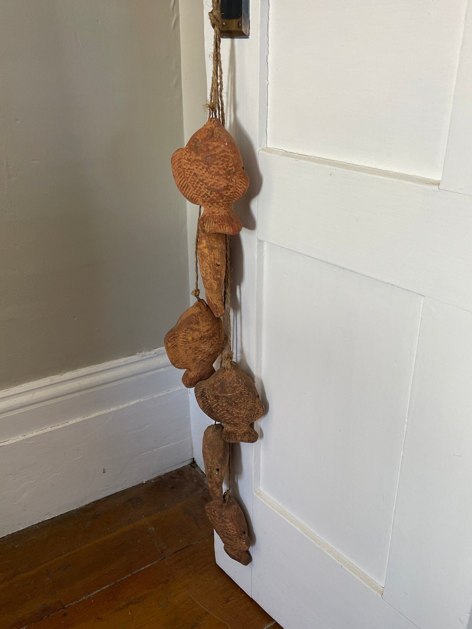 Rustic Terracotta Fish Wind Chime Wall Decor – by The Olde 1840