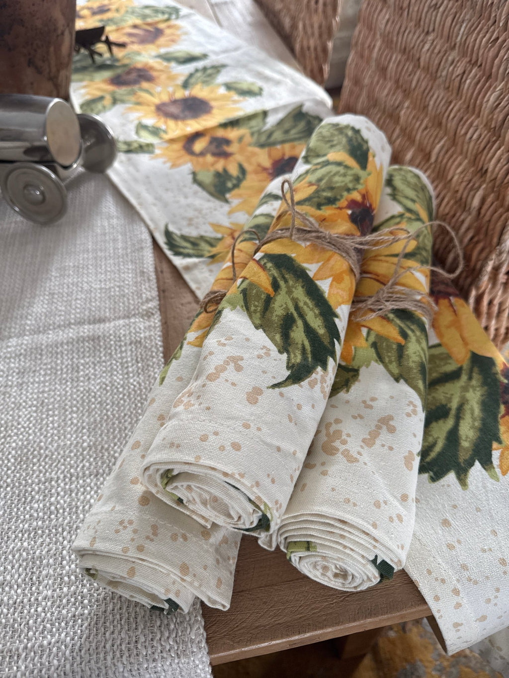 Sunflower Table Runner: Vibrant Décor Accent – Kitchen & Dining by The Olde 1840
