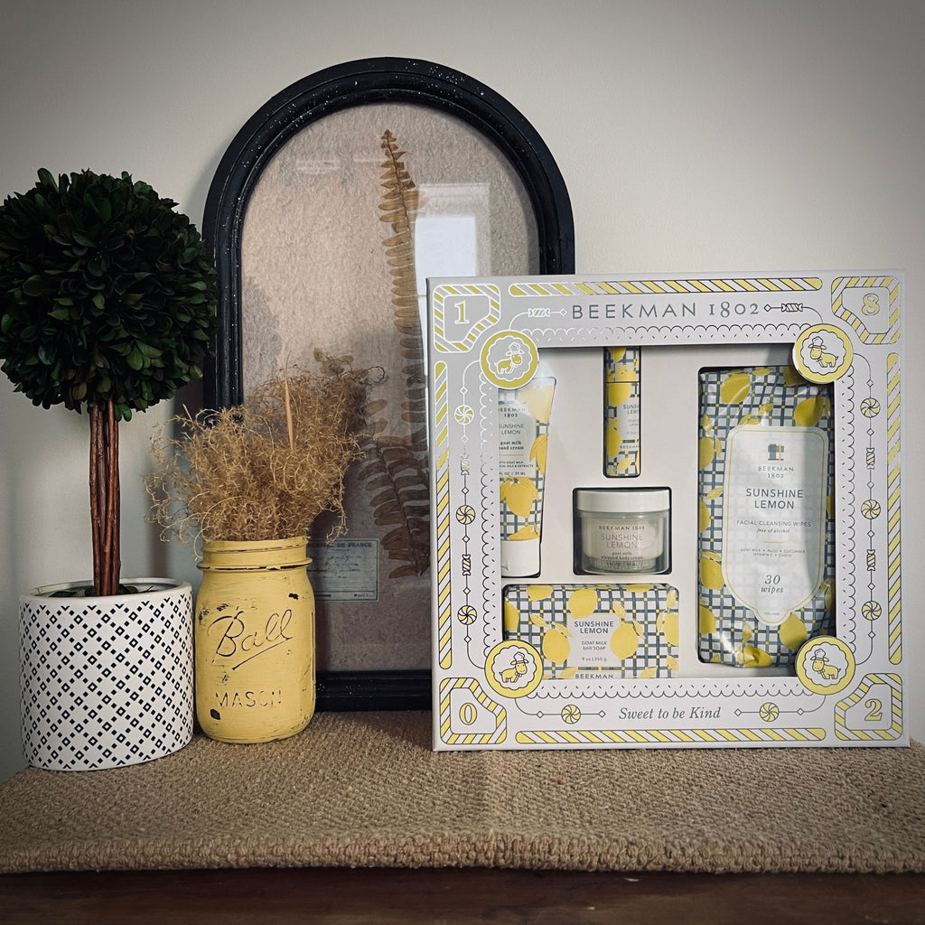 Sunshine Lemon Goat Milk Skincare Large Gift Set – Home & Garden by The Olde 1840