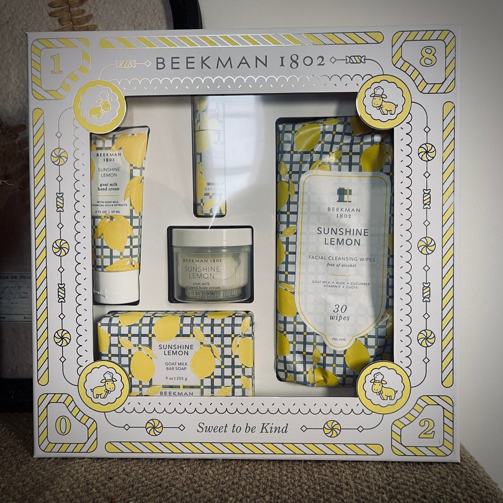 Sunshine Lemon Goat Milk Skincare Large Gift Set – Home & Garden by The Olde 1840