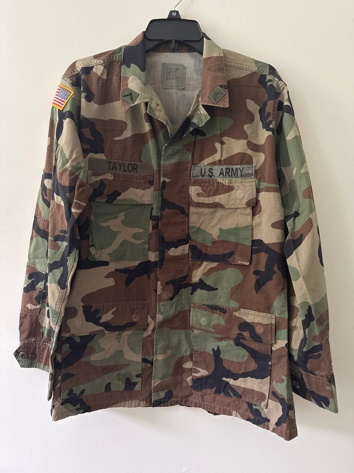 US Army Combat Jacket Mens Camo Woodland Hot Weather Military Coat Medium Regular – Clothing by The Olde 1840