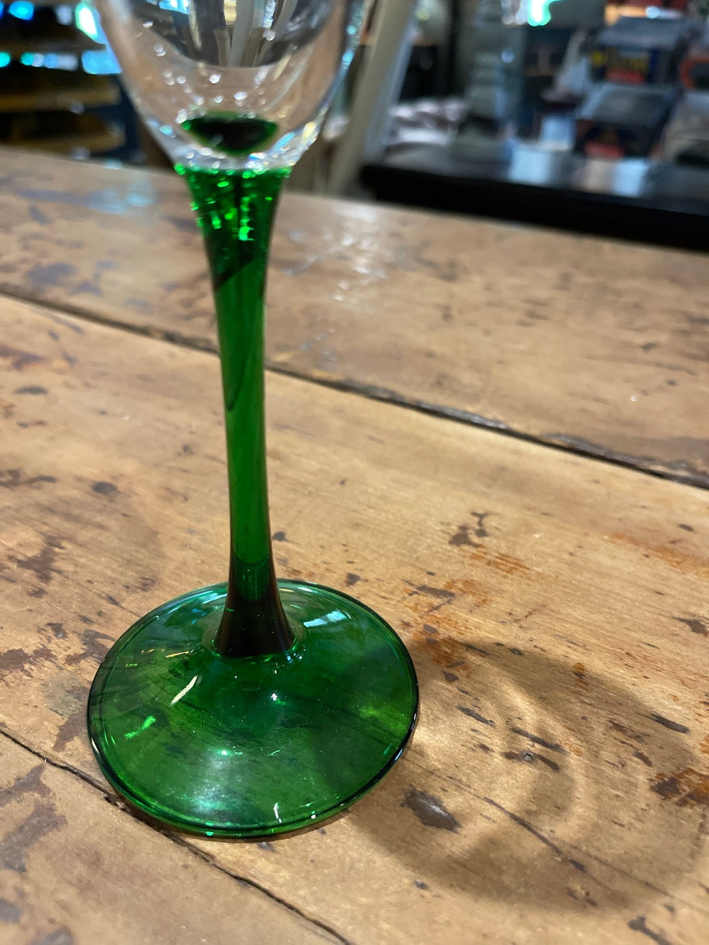Vintage 1970s Luminarc Emerald Green Stem Wine Glass | France 4 Set – Kitchen & Dining by The Olde 1840