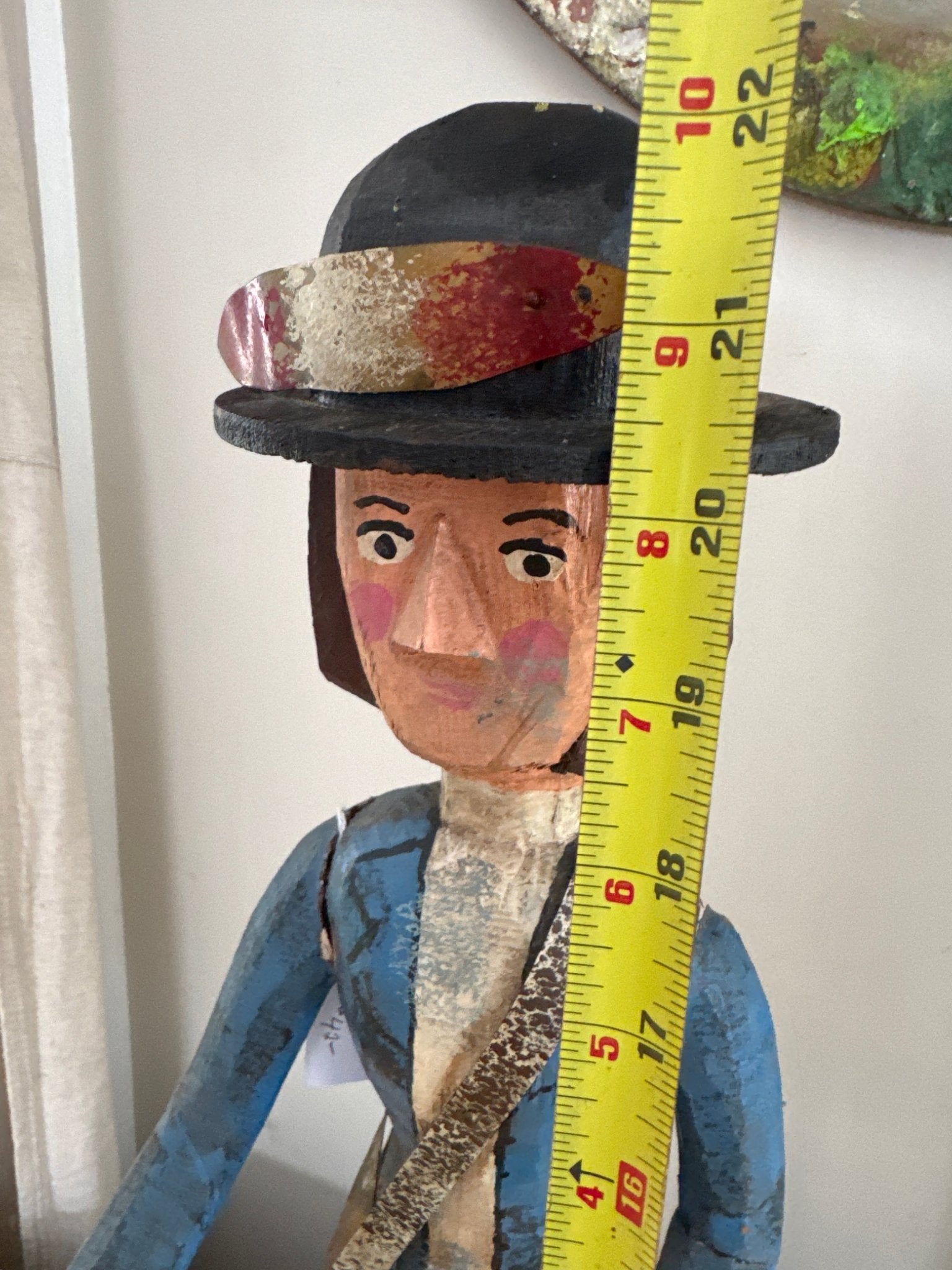 Vintage 1982 Signed C. Jere Wood Carved Drummer Folk Art Sculpture 24” – Decor by The Olde 1840