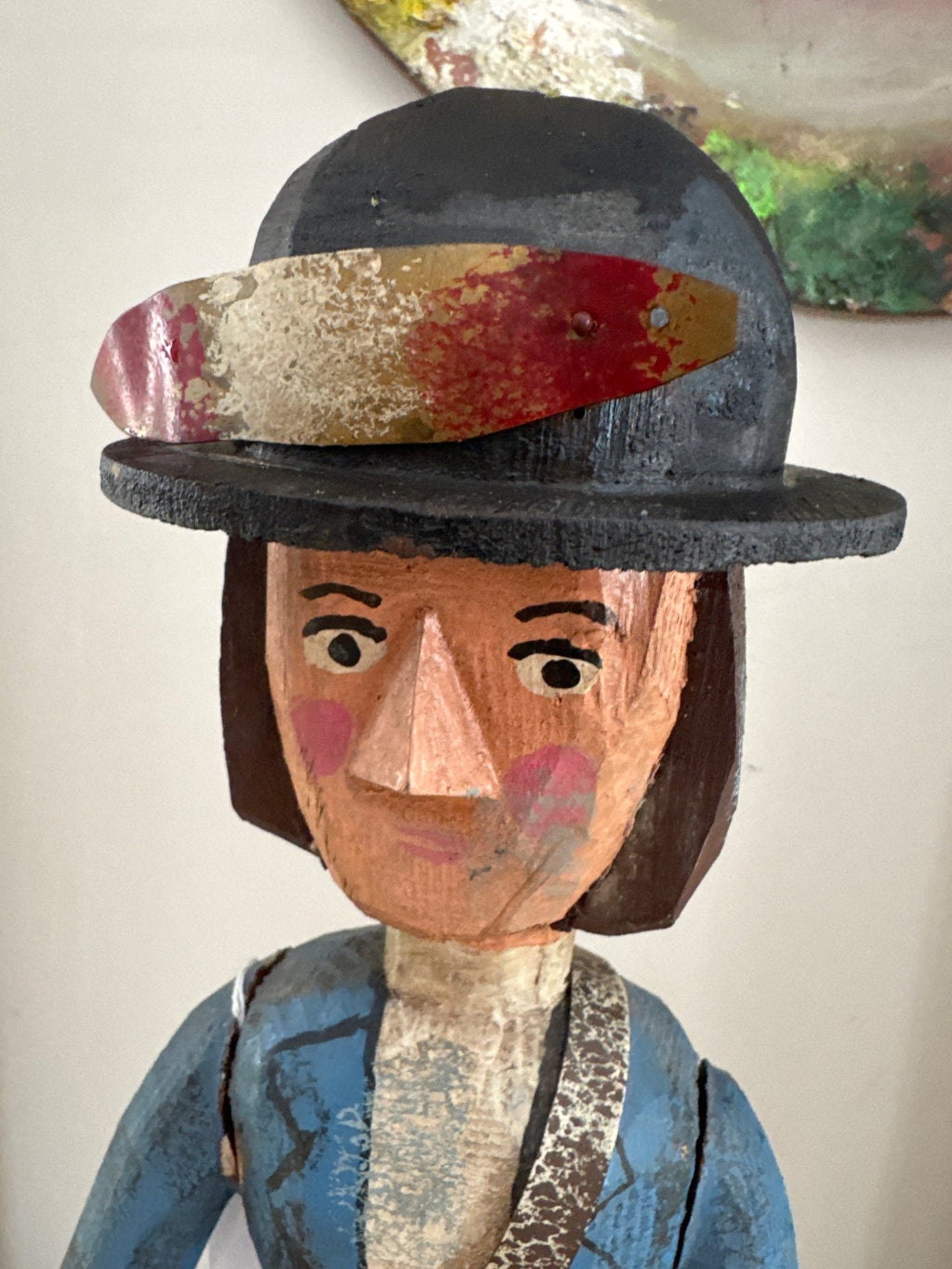 Vintage 1982 Signed C. Jere Wood Carved Drummer Folk Art Sculpture 24” – Decor by The Olde 1840