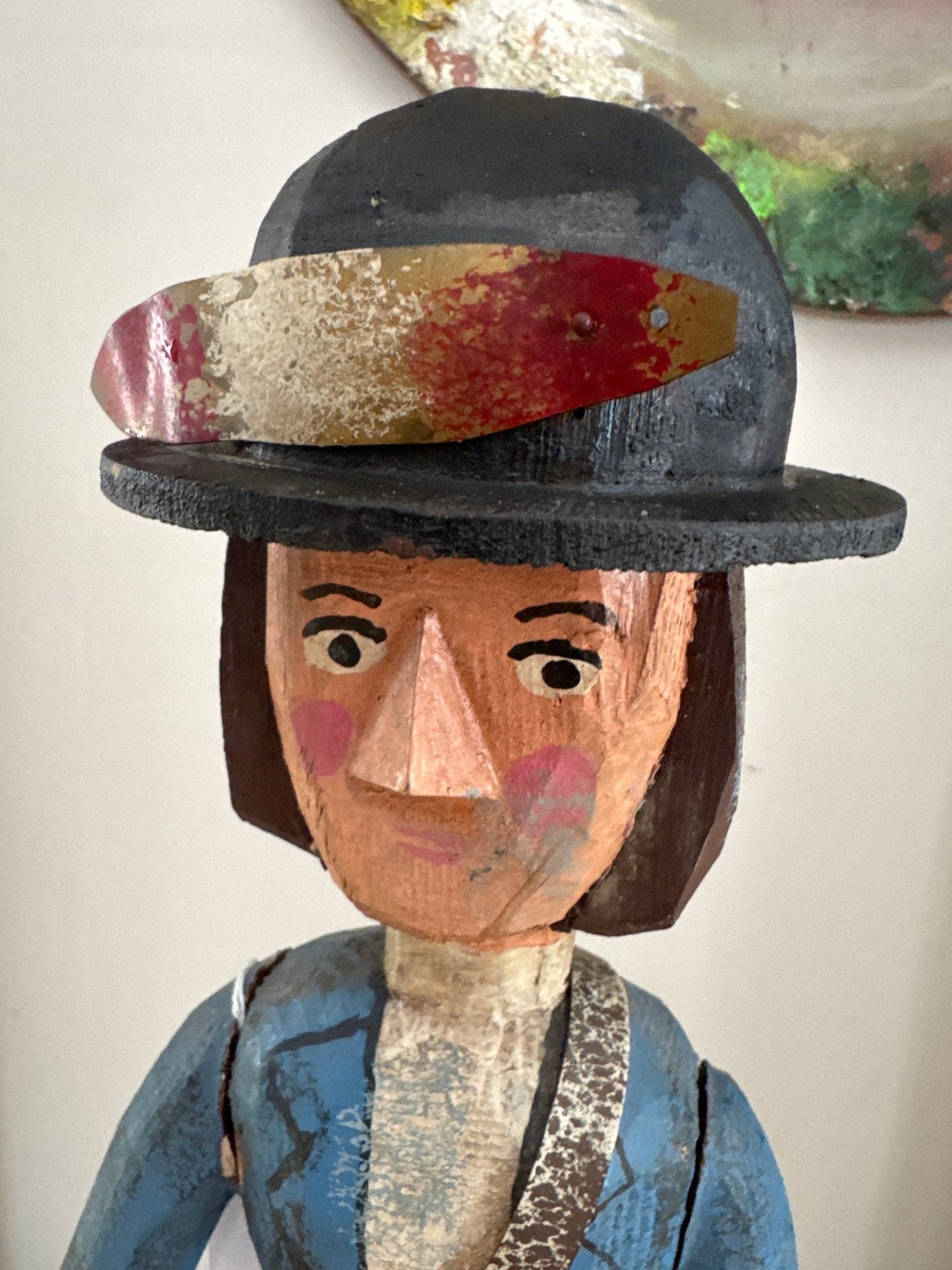 Vintage 1982 Signed C. Jere Wood Carved Drummer Folk Art Sculpture 24” – Decor by The Olde 1840