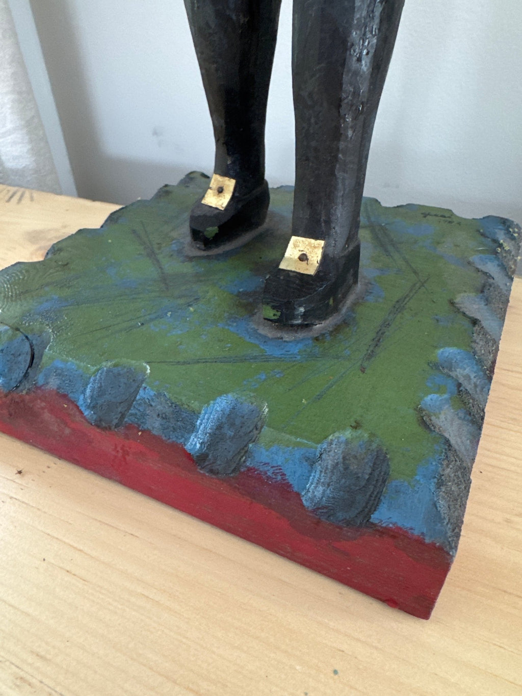 Vintage 1982 Signed C. Jere Wood Carved Drummer Folk Art Sculpture 24” – Decor by The Olde 1840