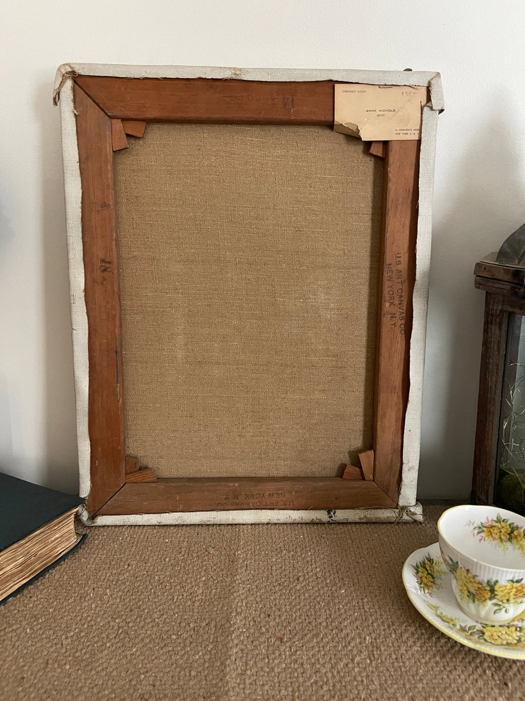 Vintage Anne Nichols Oil on Canvas, Seated Nude Figure Study, 14"x18" – Wall Décor by The Olde 1840
