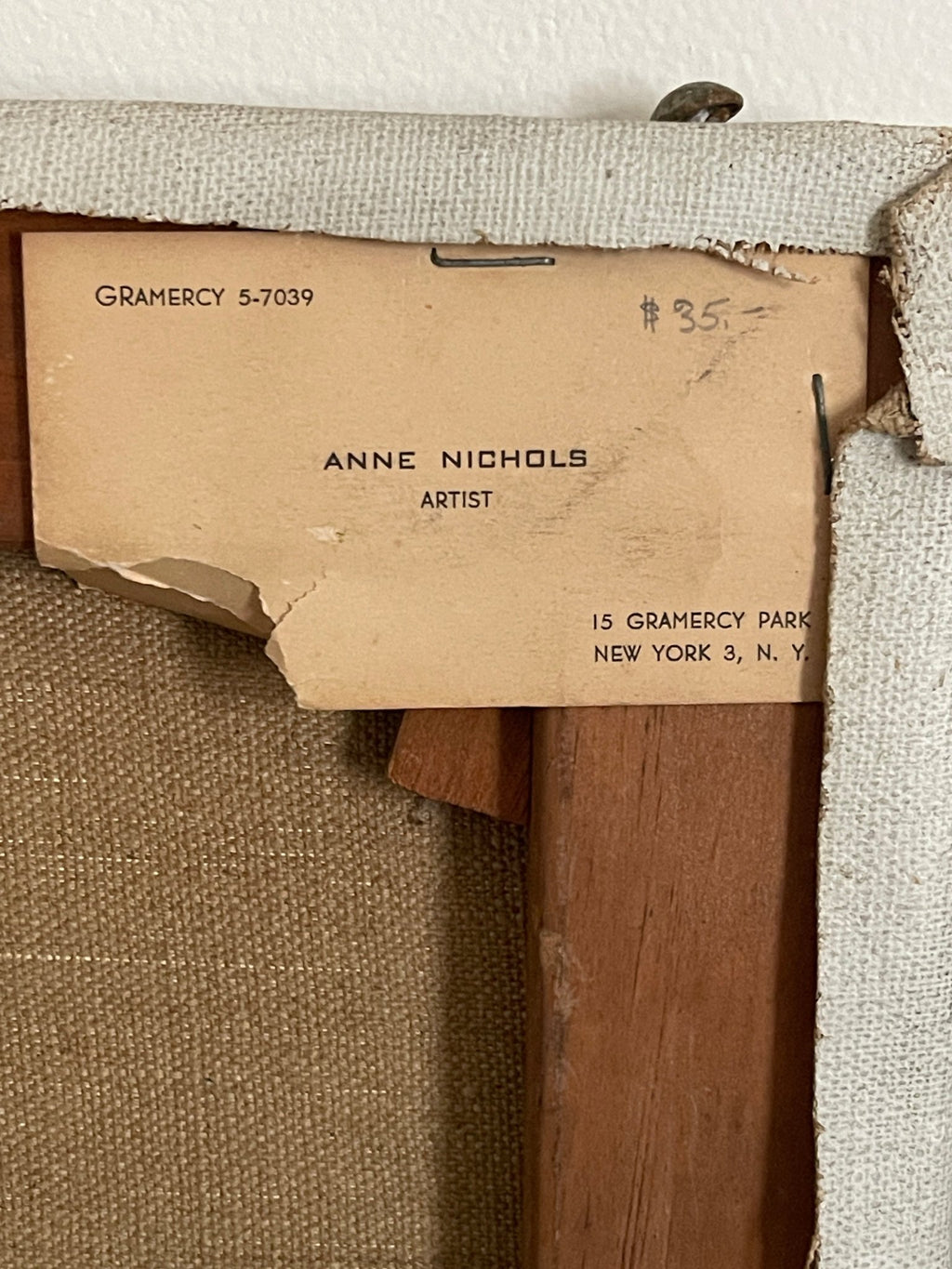 Vintage Anne Nichols Oil on Canvas, Seated Nude Figure Study, 14"x18" – Wall Décor by The Olde 1840