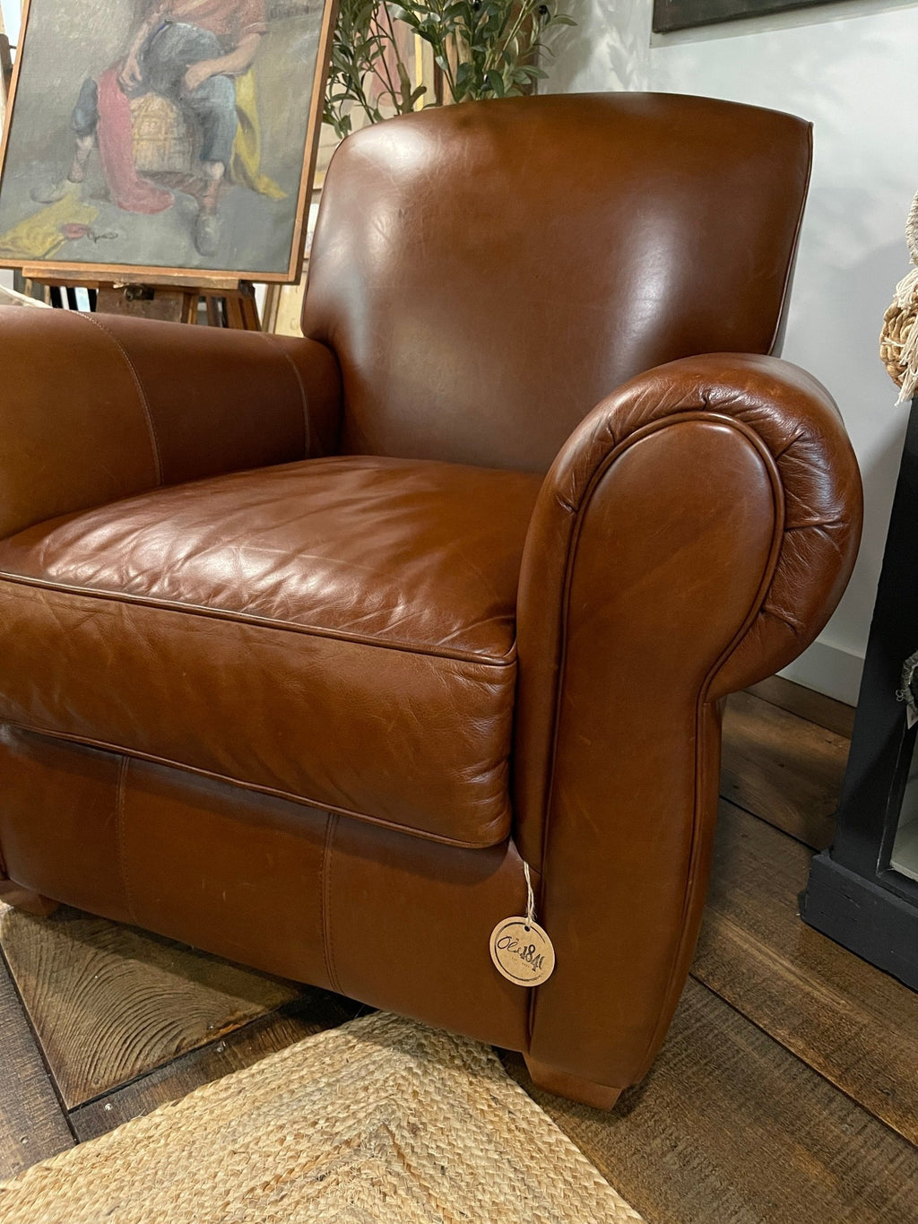Vintage Bauhaus USA "Amarillo" Leather Club Chair – Furniture by The Olde 1840