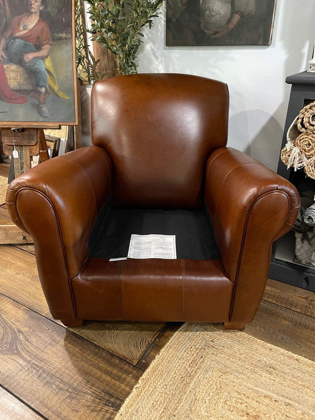 Vintage Bauhaus USA "Amarillo" Leather Club Chair – Furniture by The Olde 1840