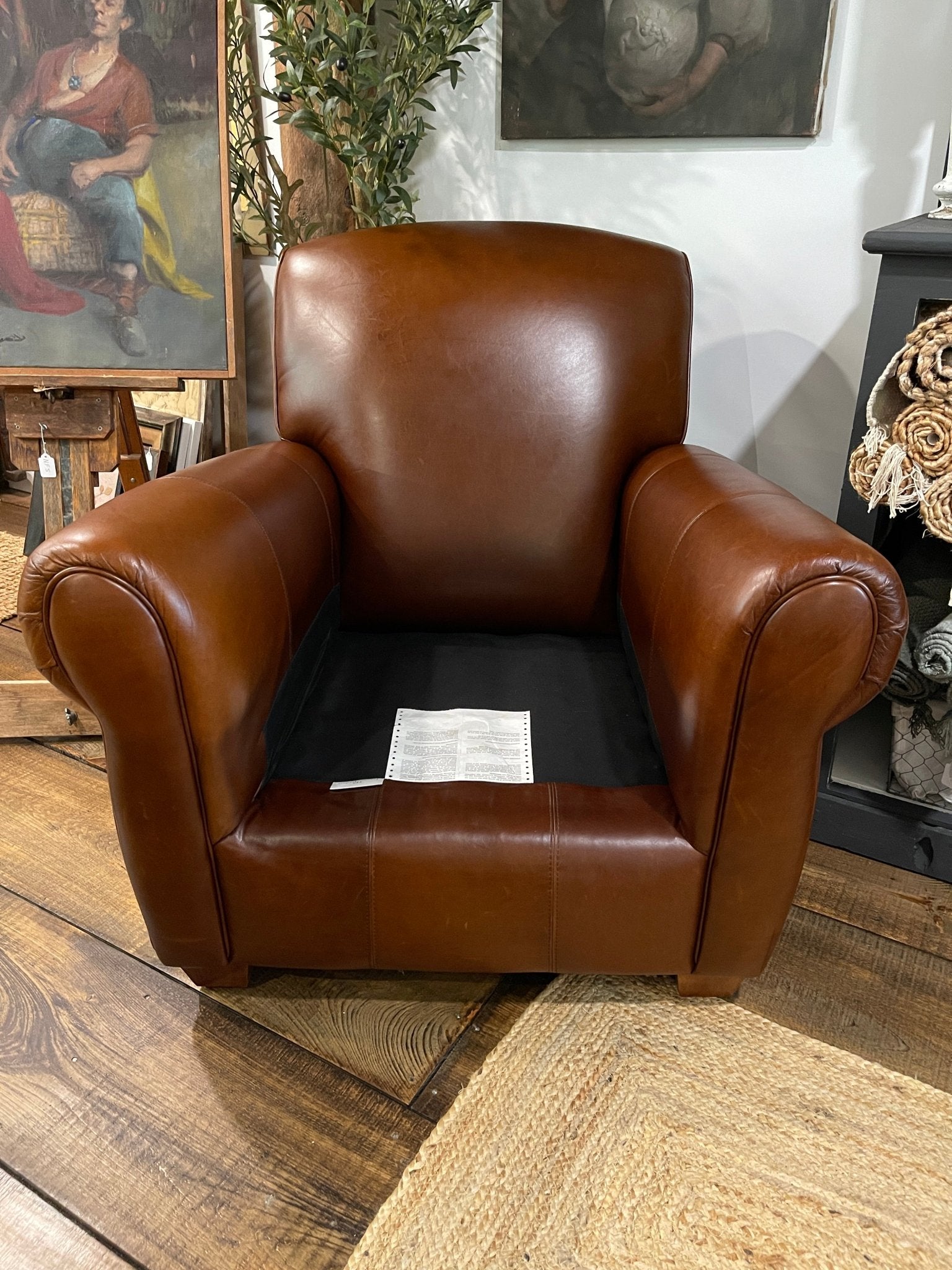 Vintage Bauhaus USA "Amarillo" Leather Club Chair – Furniture by The Olde 1840