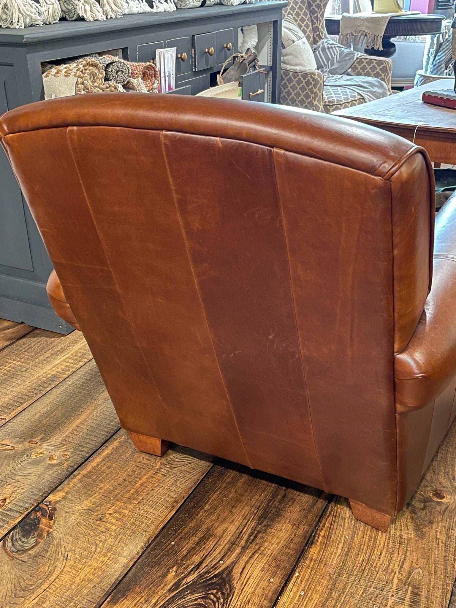Vintage Bauhaus USA "Amarillo" Leather Club Chair – Furniture by The Olde 1840