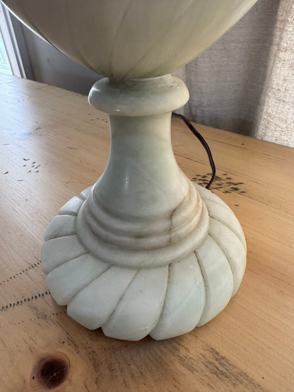 Vintage French Marble Lamp & New Shade – Lamps by The Olde 1840