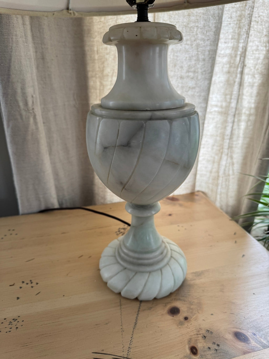 Vintage French Marble Lamp & New Shade – Lamps by The Olde 1840
