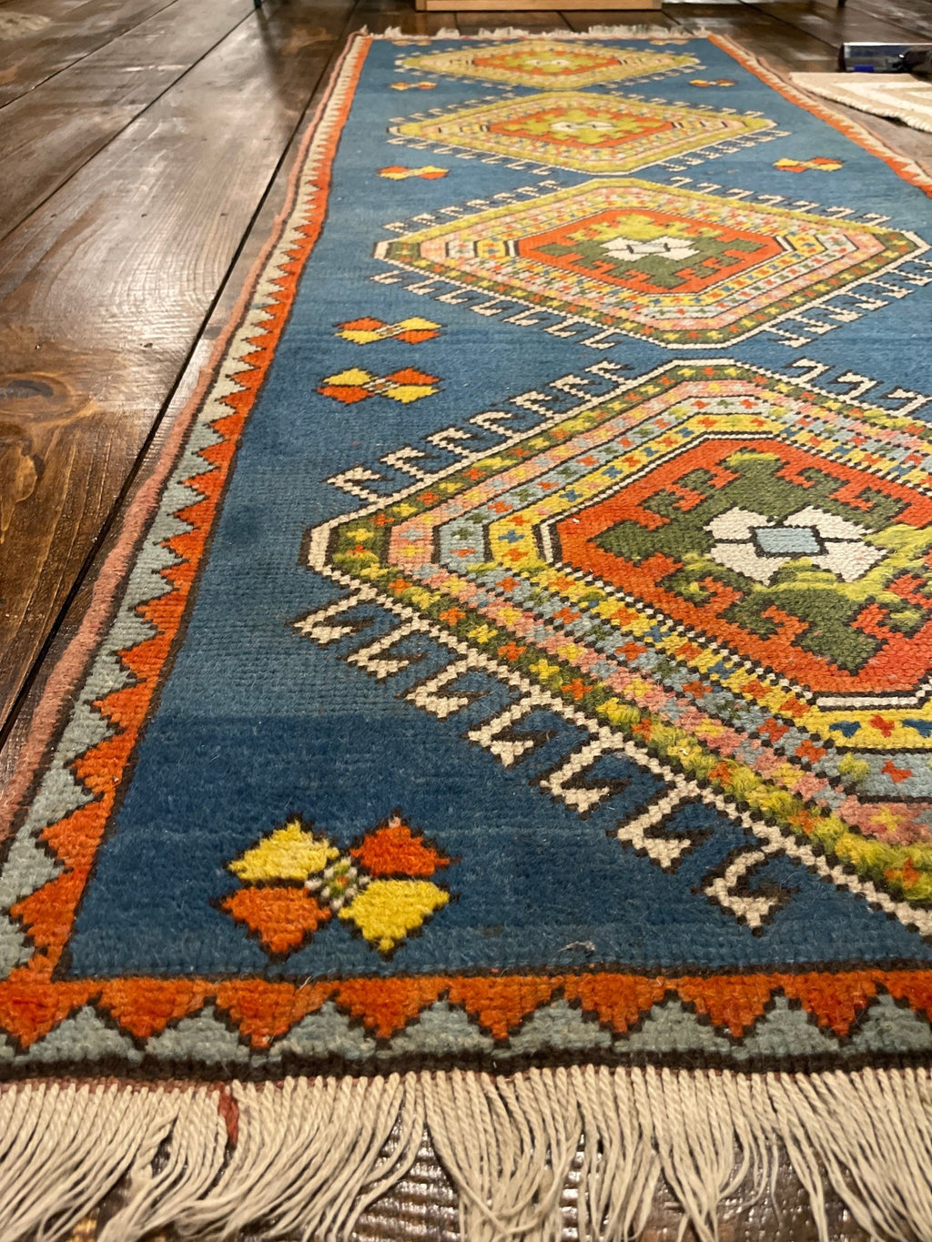 Vintage Hand-Woven Turkish Anatolian Kilim Runner Rug — 3' x 8' (35" x 98") – Accent Rug by The Olde 1840