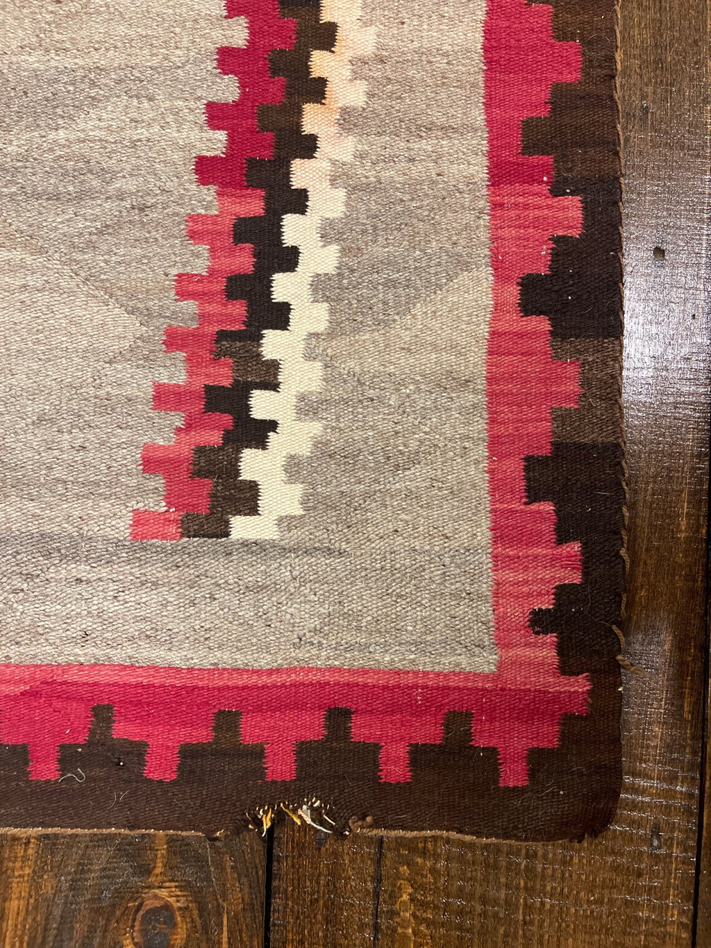 Vintage Handwoven Navajo Rug - Ganado Regional Geometric Flat Weave (45" x 69") – by The Olde 1840