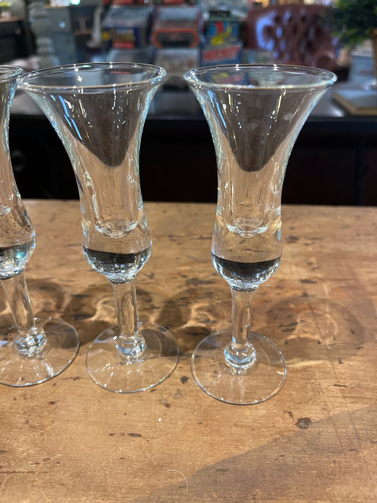Vintage Mid-Century Holmegaard Clear Trumpet Cordial Glasses - Set of 6 – Kitchen & Dining by The Olde 1840