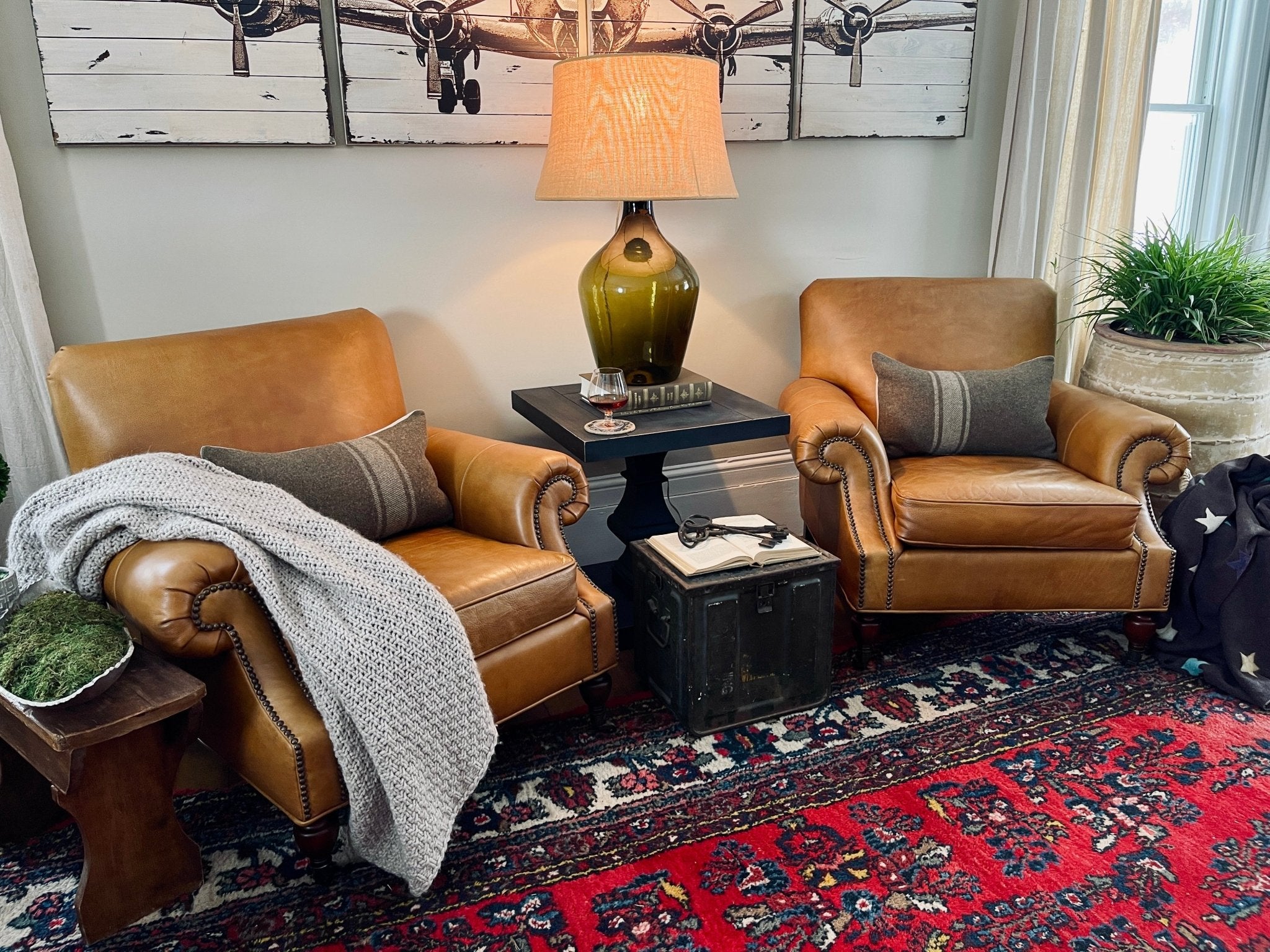 Vintage Pottery Barn Brooklyn Leather Armchair – Toffee – Furniture by The Olde 1840