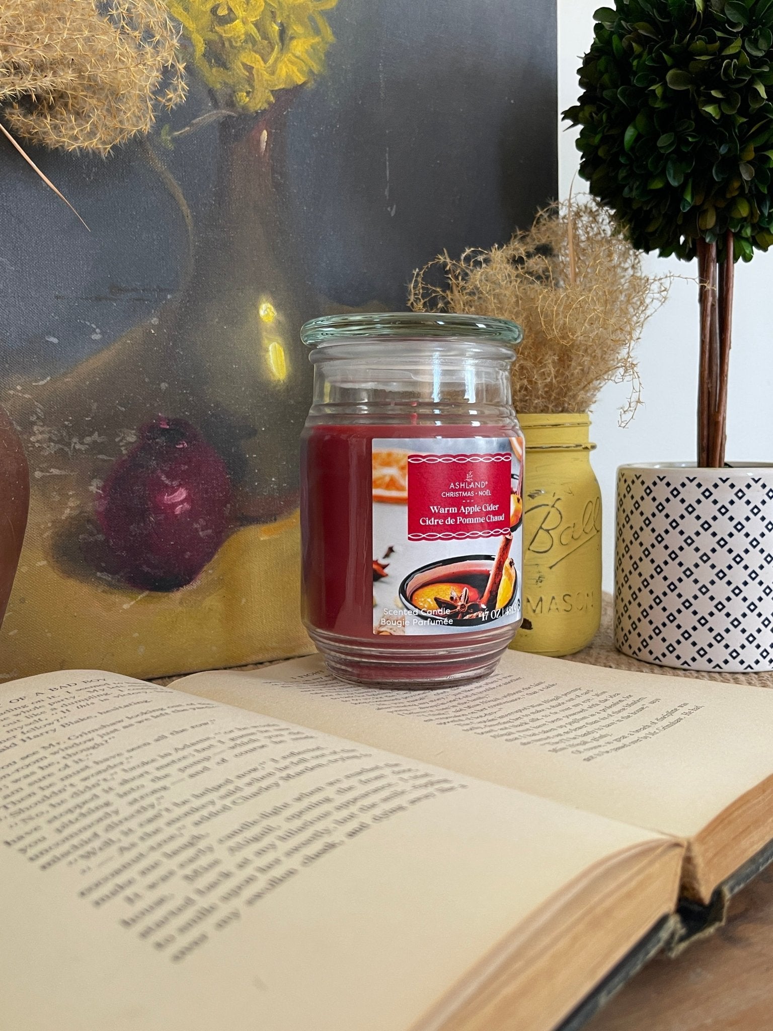 Warm Apple Cider Scented Candle | 17oz Large Jar – Candles by The Olde 1840