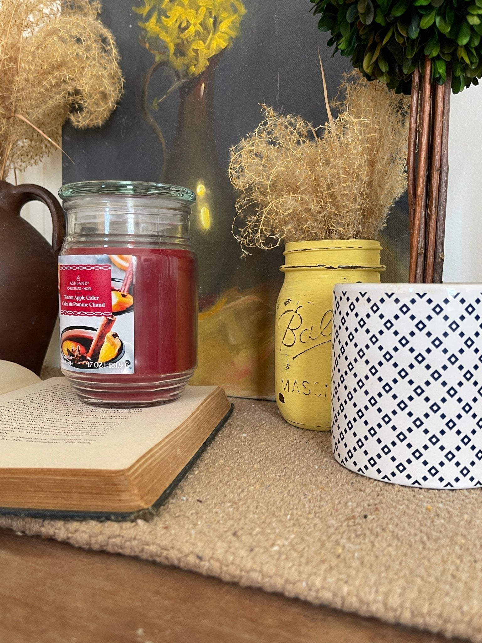 Warm Apple Cider Scented Candle | 17oz Large Jar – Candles by The Olde 1840