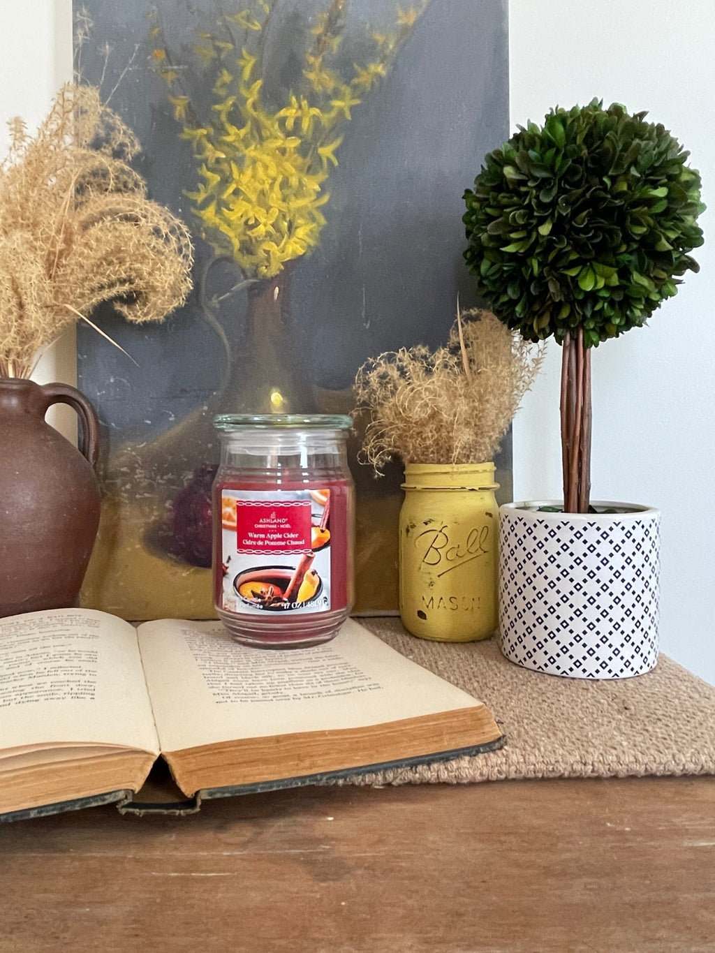 Warm Apple Cider Scented Candle | 17oz Large Jar – Candles by The Olde 1840