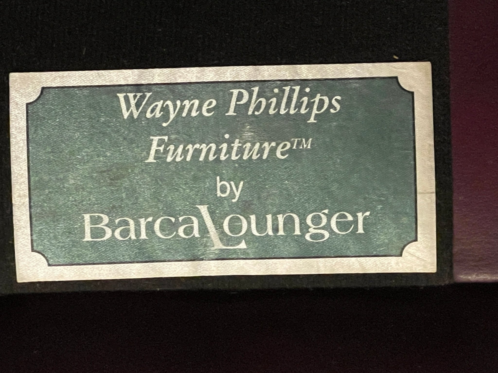 Wayne Phillips for Barcalounger Leather Sofa - Oxblood Burgundy – Furniture by The Olde 1840