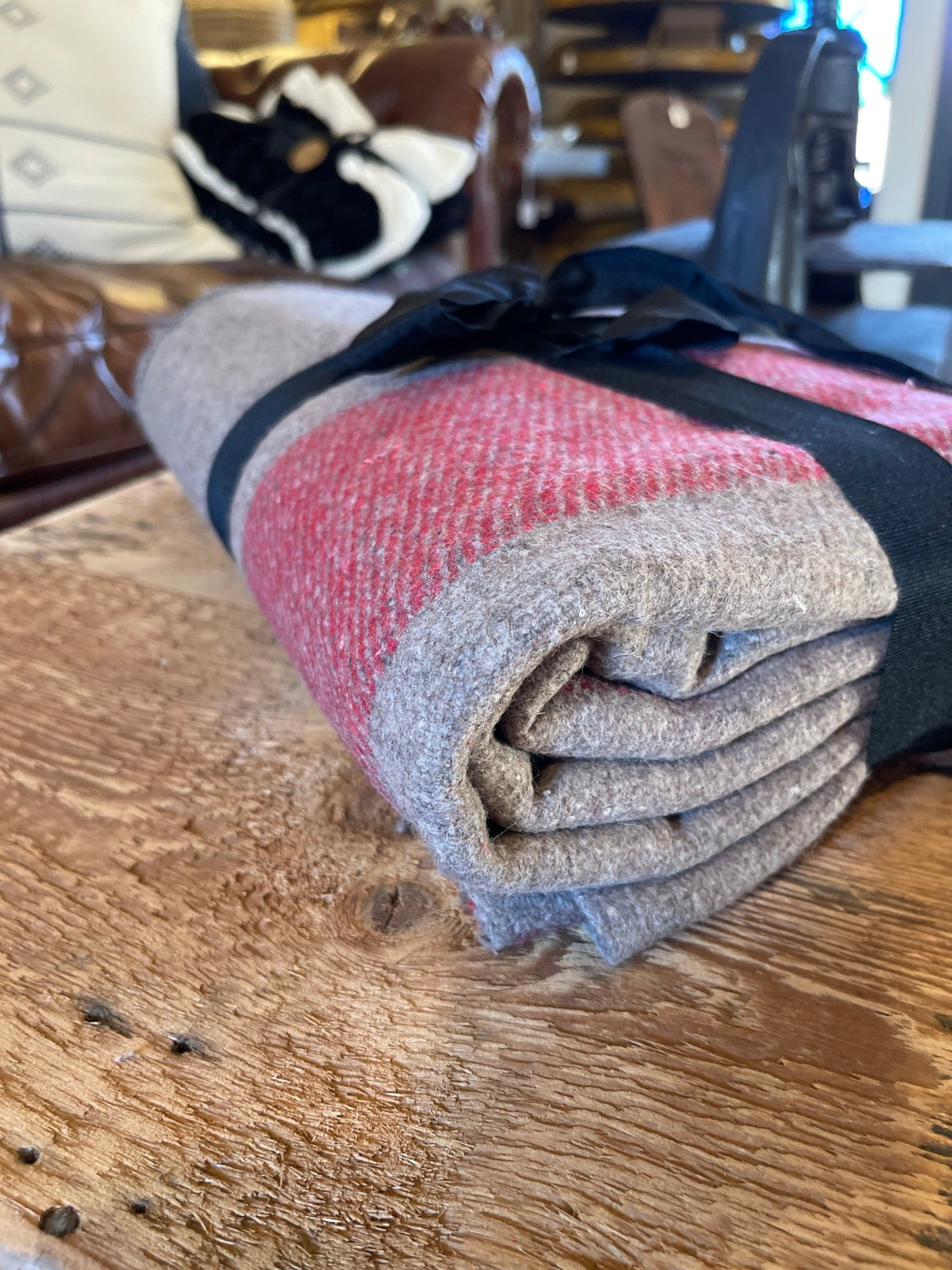 Wool Blend Blanket – Heavyweight Cold-Weather Camp & Cabin Throw (86" x 66") – Blankets by The Olde 1840