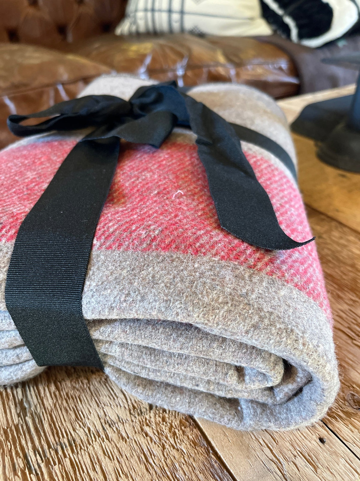 Wool Blend Blanket – Heavyweight Cold-Weather Camp & Cabin Throw (86" x 66") – Blankets by The Olde 1840