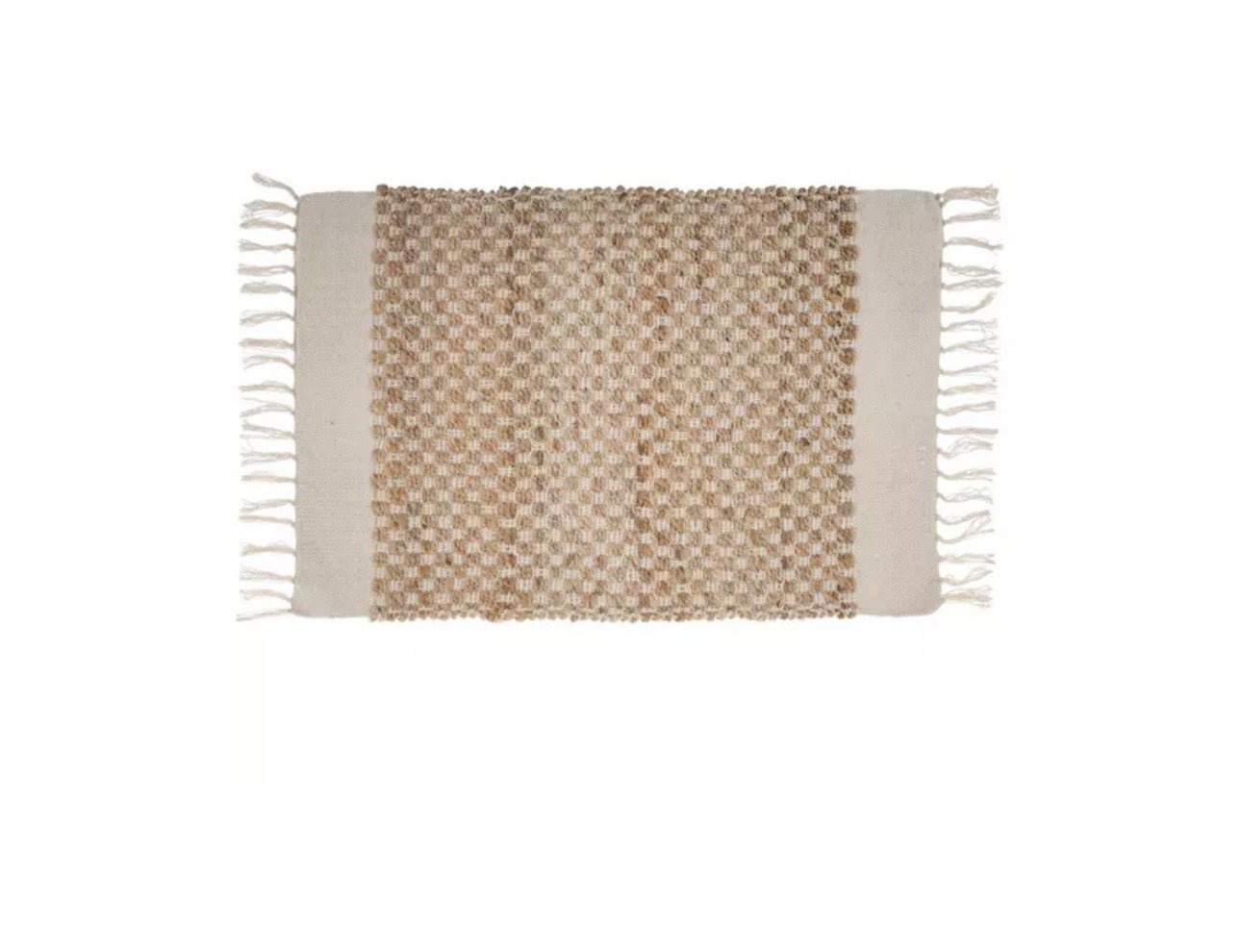 Woven Fringe Jute Rug - 24” x 36” – Accent Rug by The Olde 1840